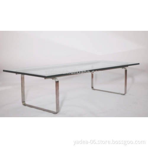 Modern tempered glass Hans wegner CH108 coffee table